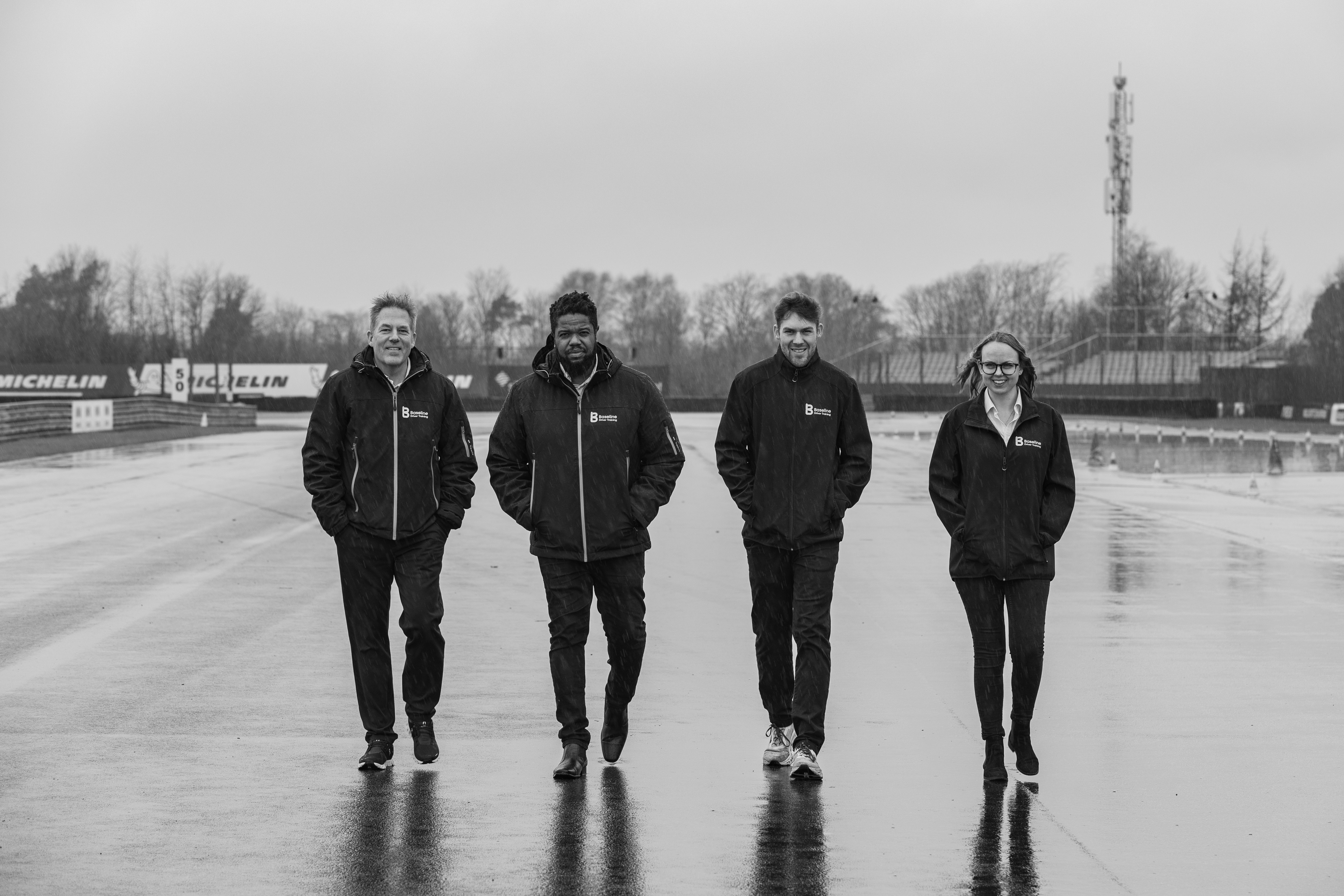 Baseline Driver Training team at the track