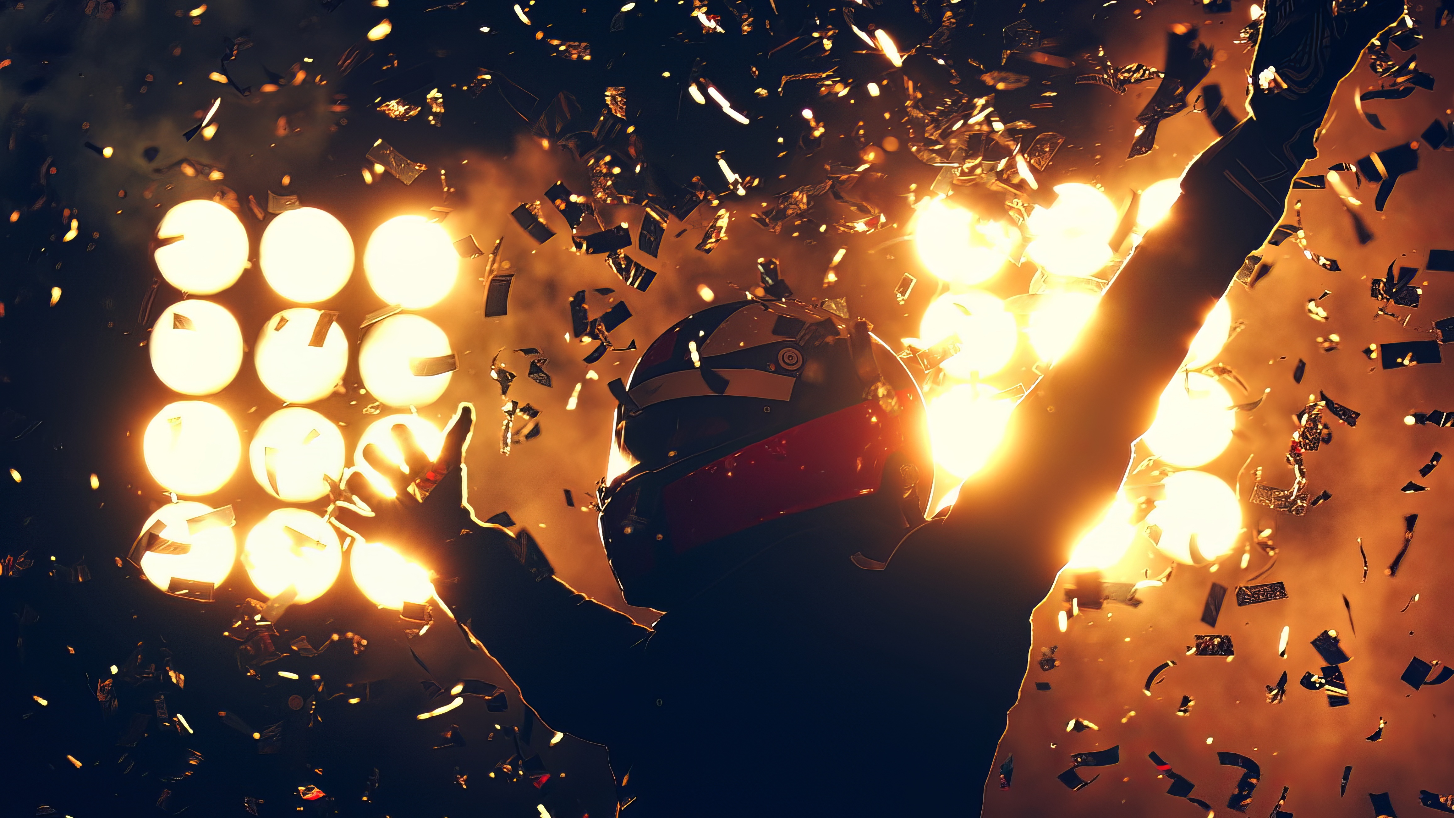 Racing helmet intensity